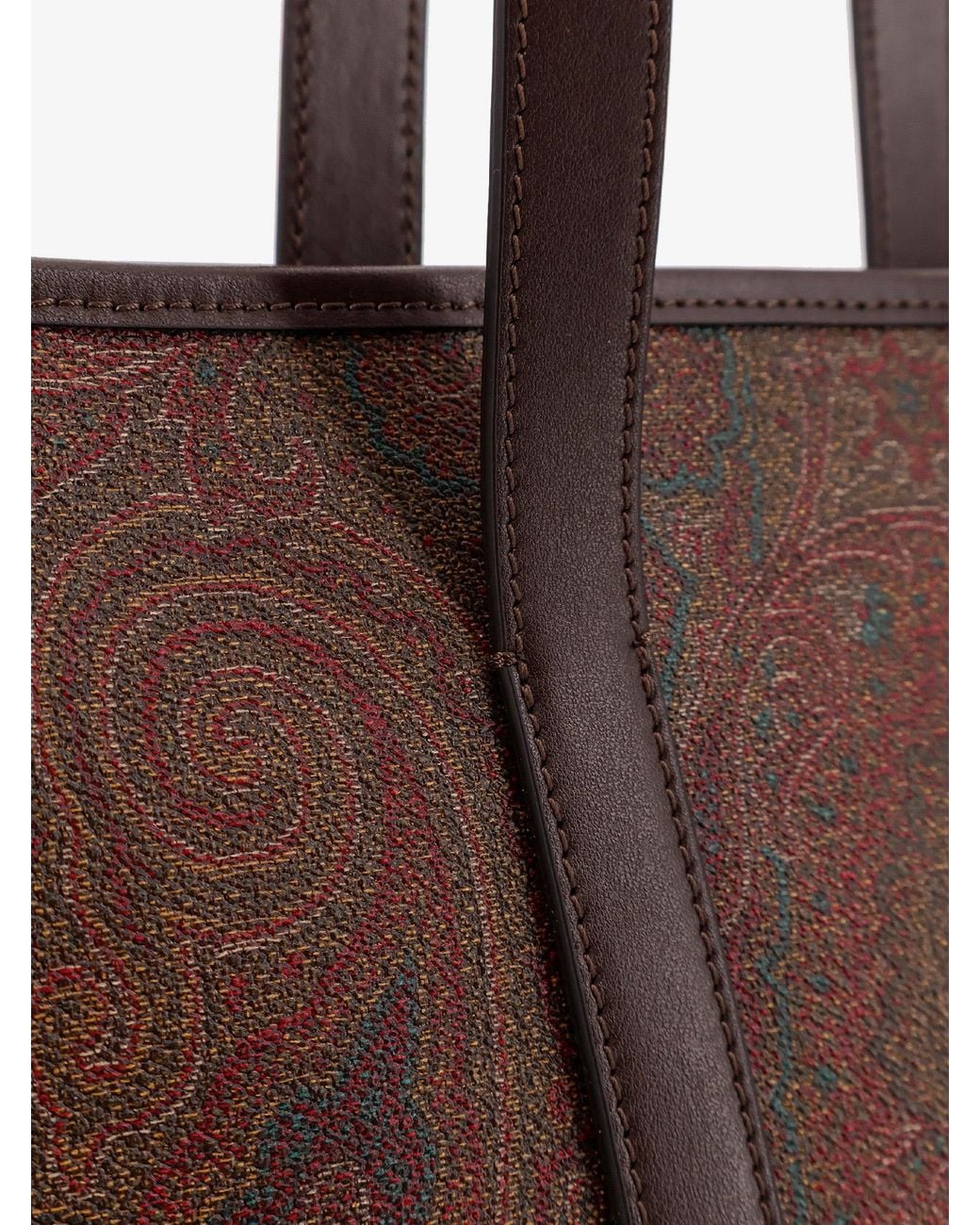 Etro Brown Arnica M Paisley Fabric Handbag