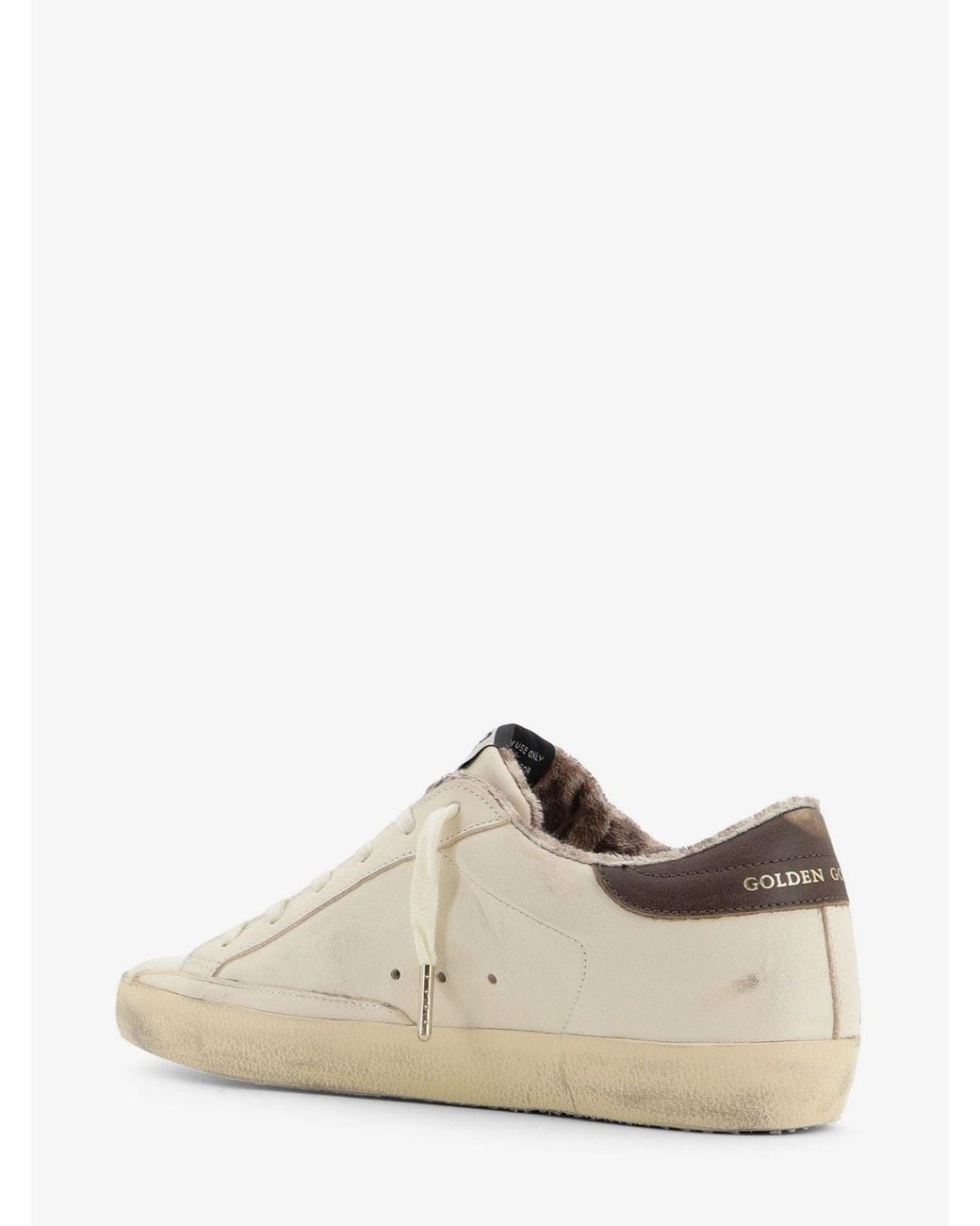 Golden Goose Super Star Vintage Leather Sneakers in Natural | Lyst