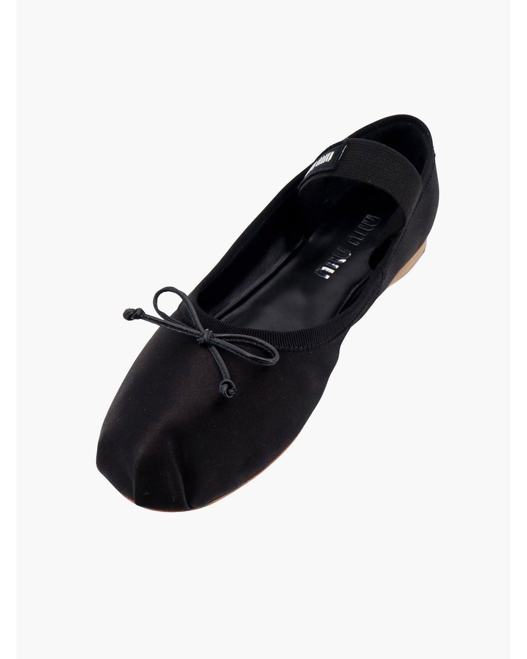 Miu Miu White Satin Ballerinas