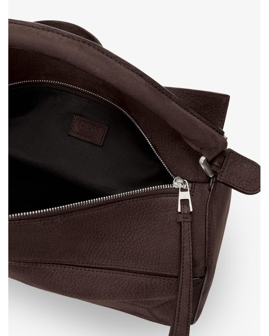 Loewe Brown Puzzle Large Nubuck Bag for men