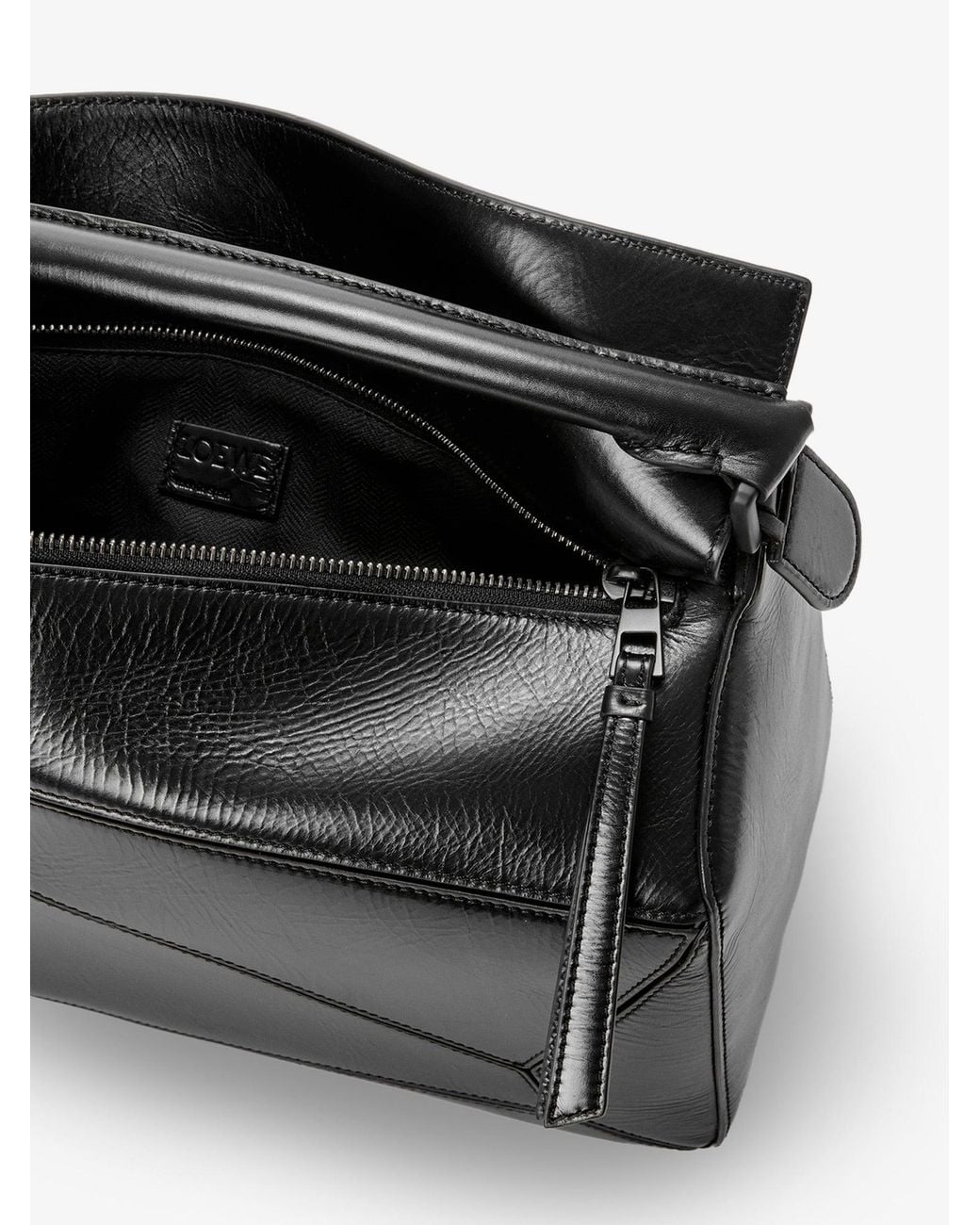 Loewe Black Puzzle Large Leather Bag for men