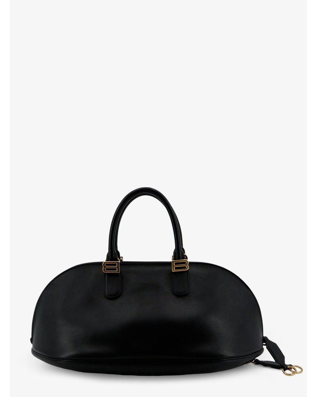 Balenciaga Black Bowling Leather Bag Bolero Handbags
