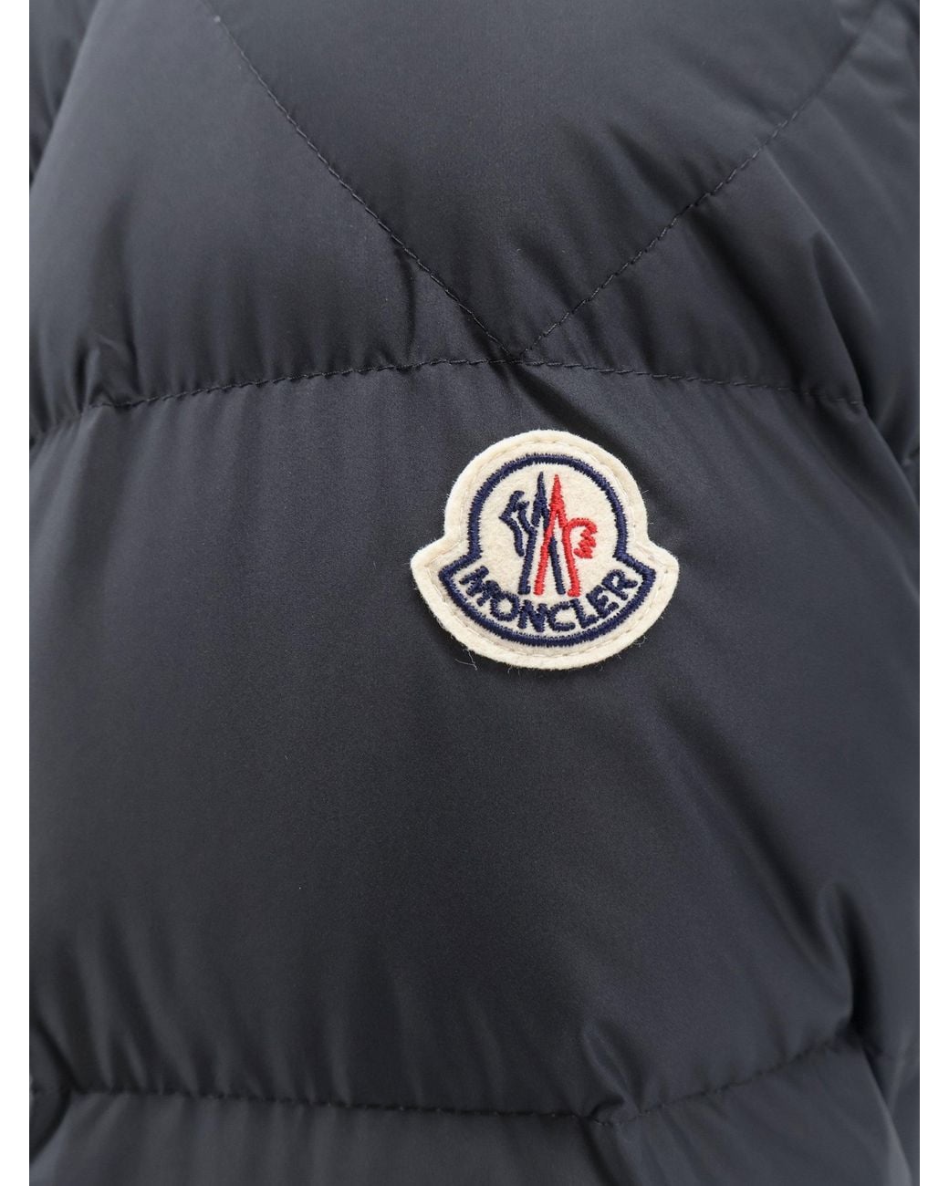 Moncler Black Orvelle Nylon Down Jacket With Rubberized Logo Detail for men