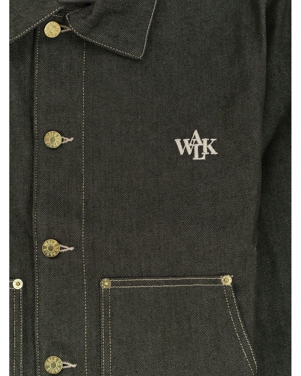 Walk In Paris Green Carpenter's Denim Jacket for men