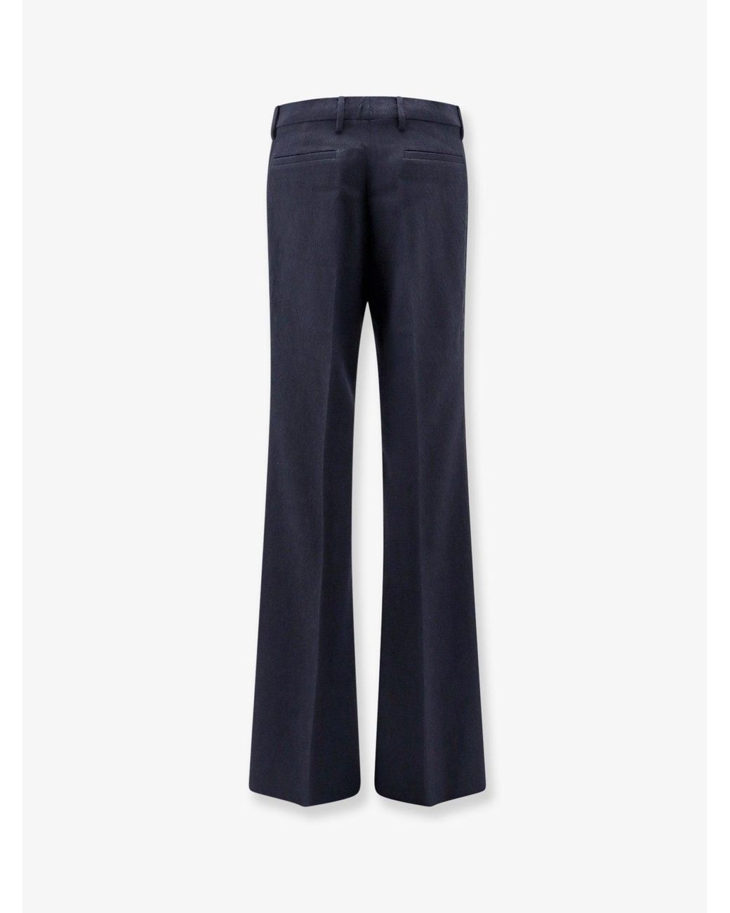 Etro Blue Wool Blend Trousers With Paisley Pattern