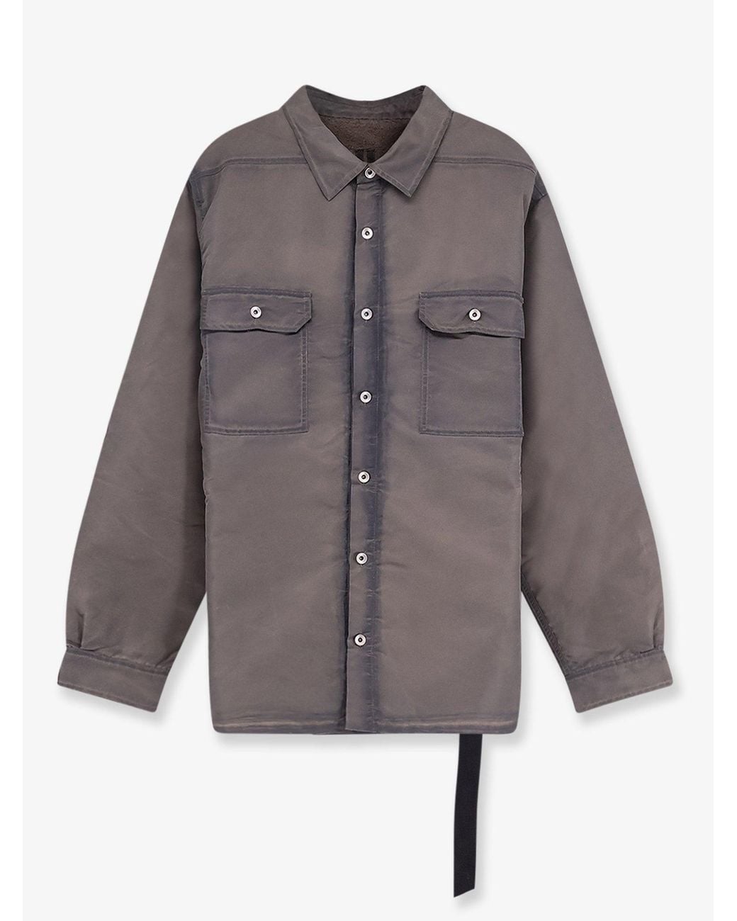 Rick Owens Gray Jumbo Padded Outershirt Jacket/Shirt for men