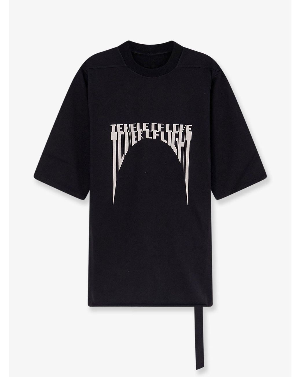 Rick Owens Black Jumbo Ss Organic Cotton T-Shirt for men