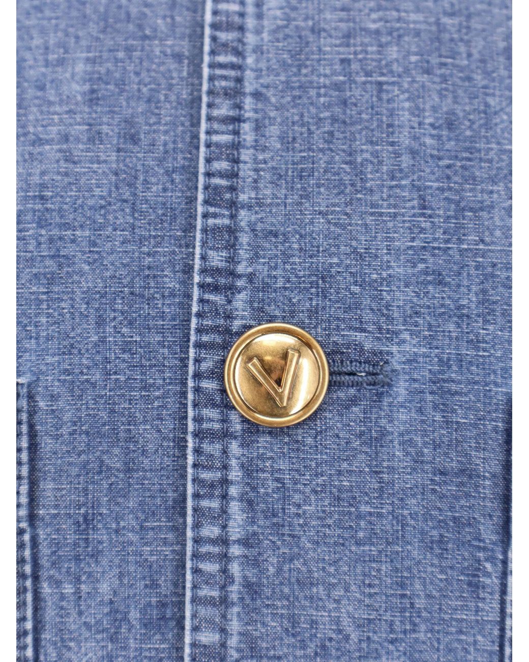 Valentino Blue Denim Sahariana Jacket for men