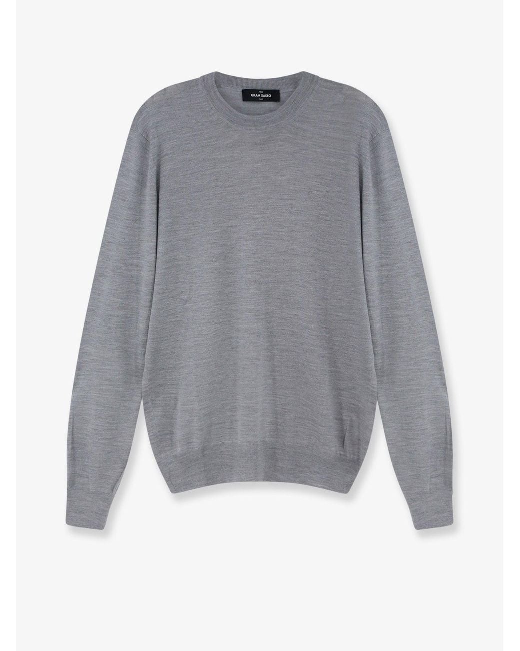 Gran Sasso Gray Virgin Wool, Cashmere, And Silk Blend Sweater for men