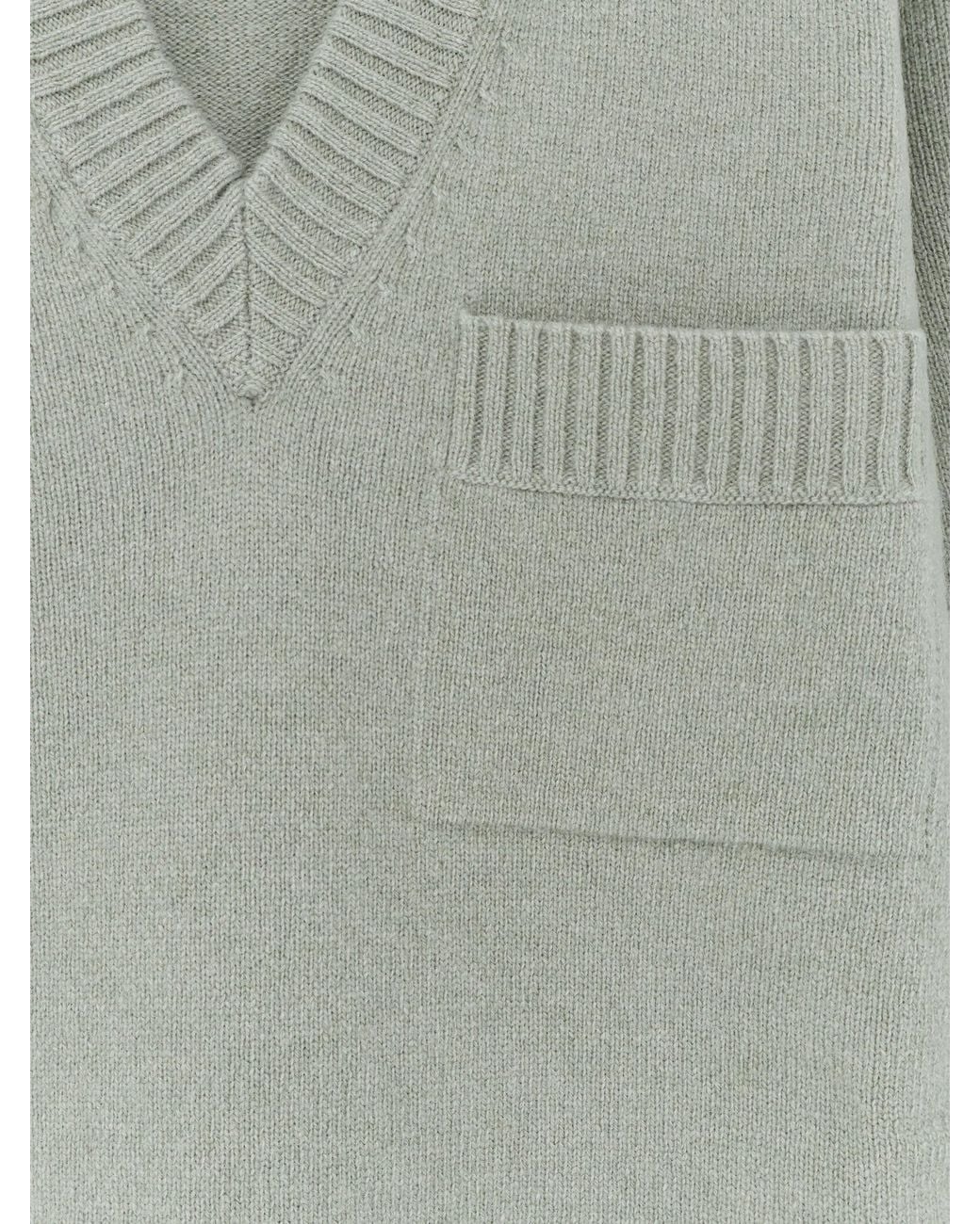 Alpha Studio Green Wool And Cashmere Blend Sweater for men