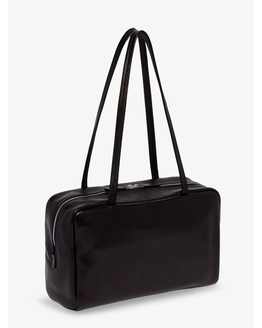 The Row Black Astra Leather Shoulder Bag