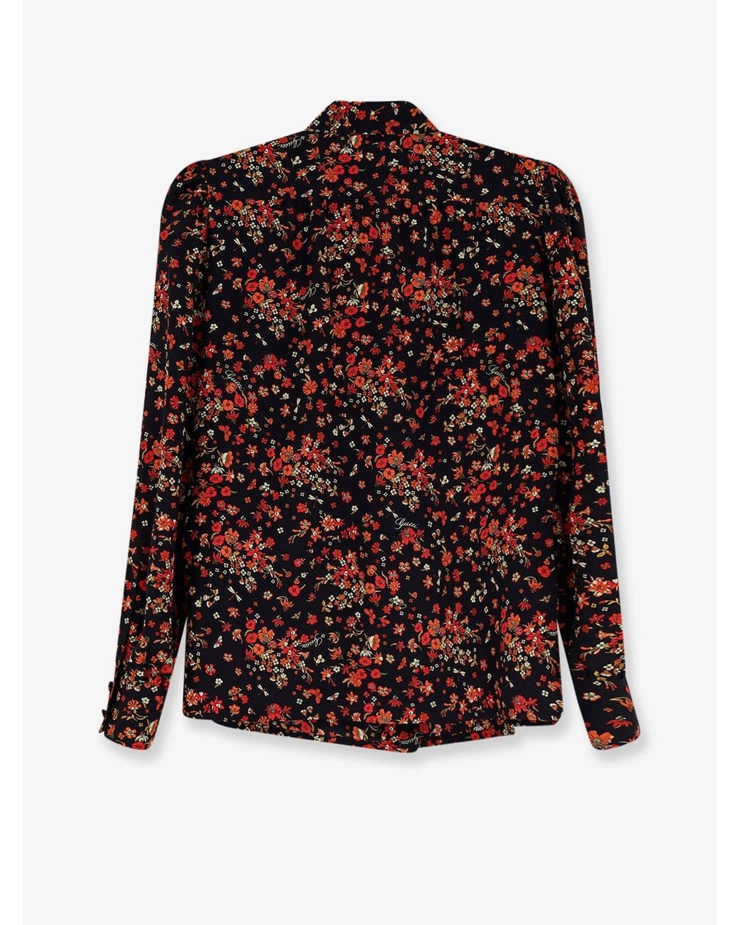 Gucci Red Printed Silk Shirt