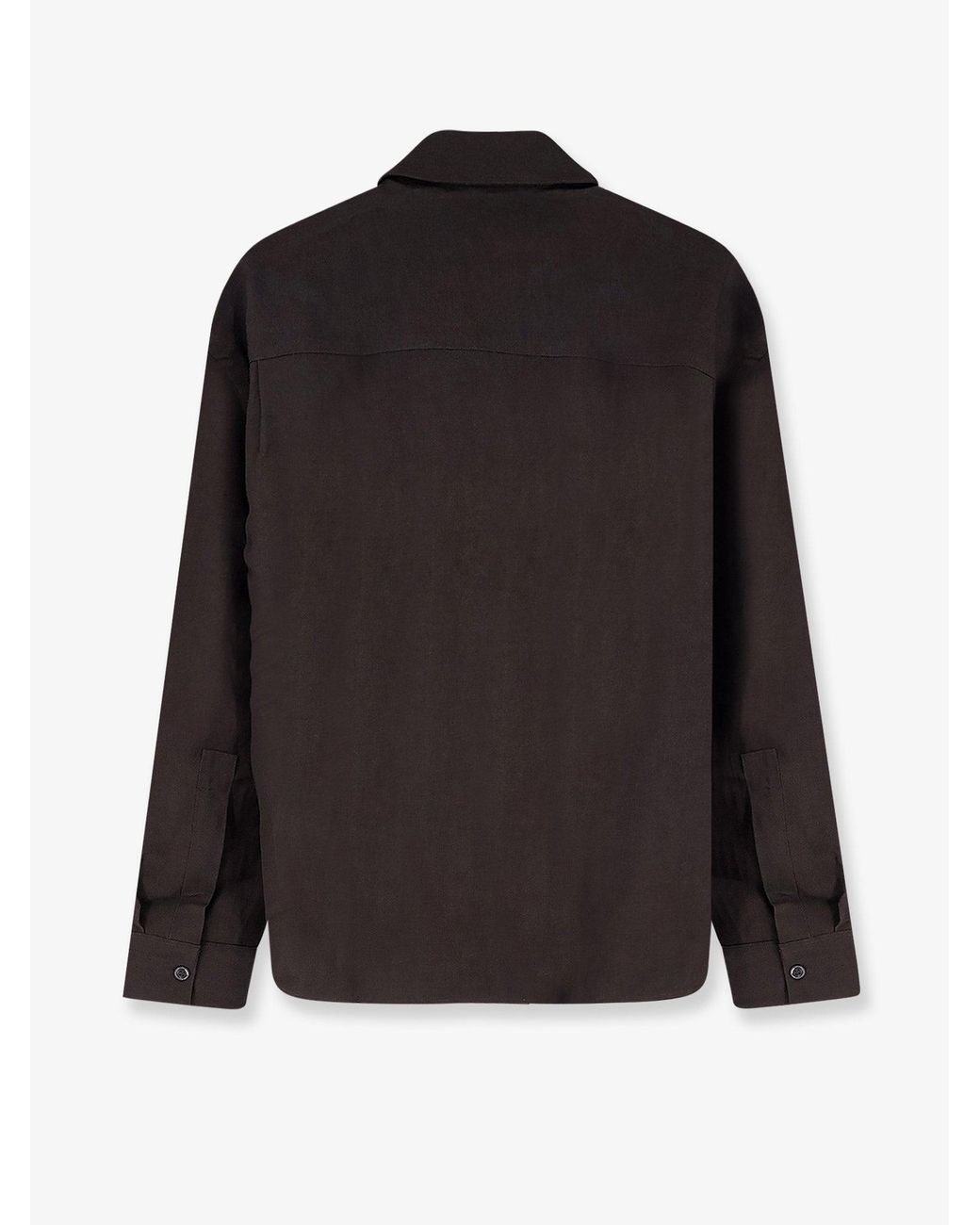 Studio Nicholson Black Wool And Linen Shirt for men