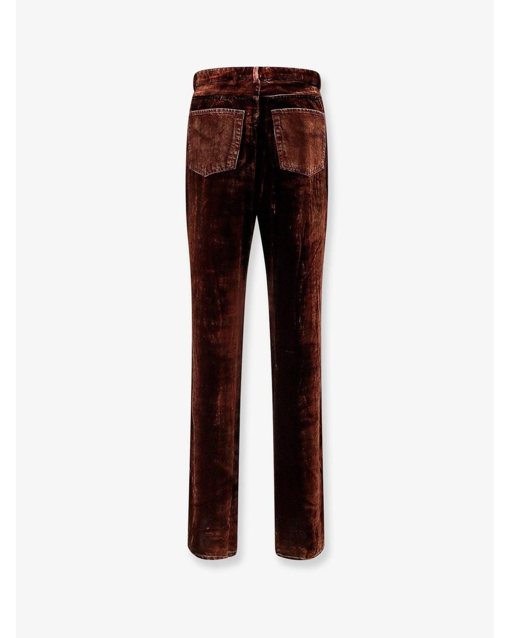 Pierre Louis Mascia Brown Kandox Iridiscent Chenille Trousers