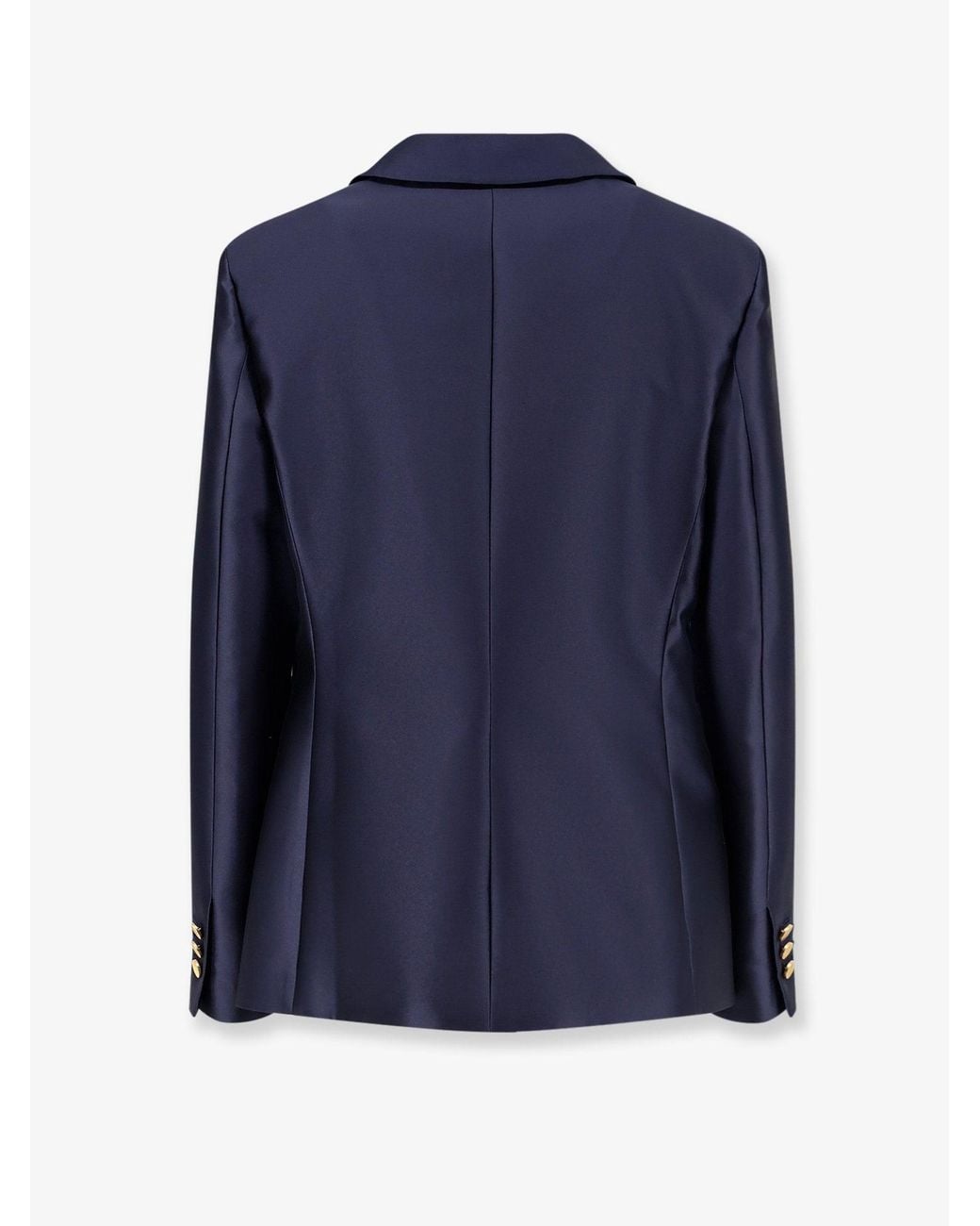 Alberta Ferretti Blue Mikado Blazer