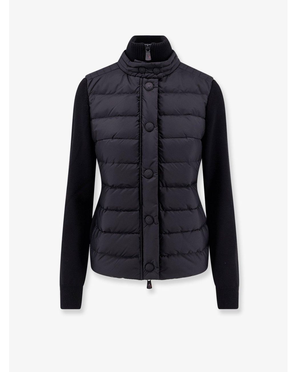 Moncler Blue Wool And Nylon Blend Jacket