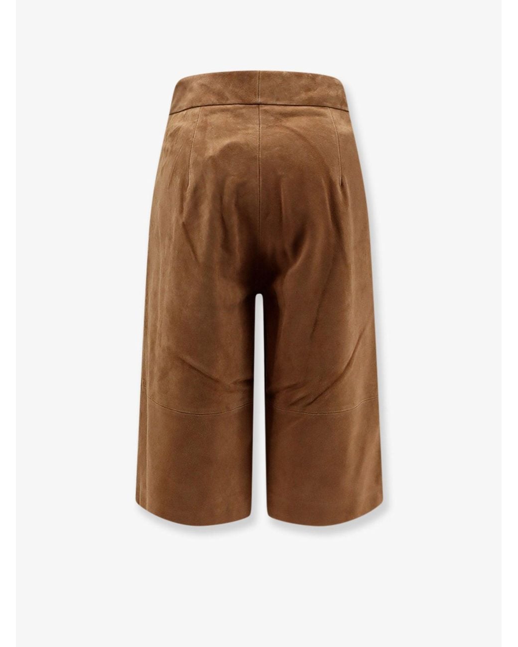 Scarlett Poppies Brown Inez Suede Bermuda Shorts