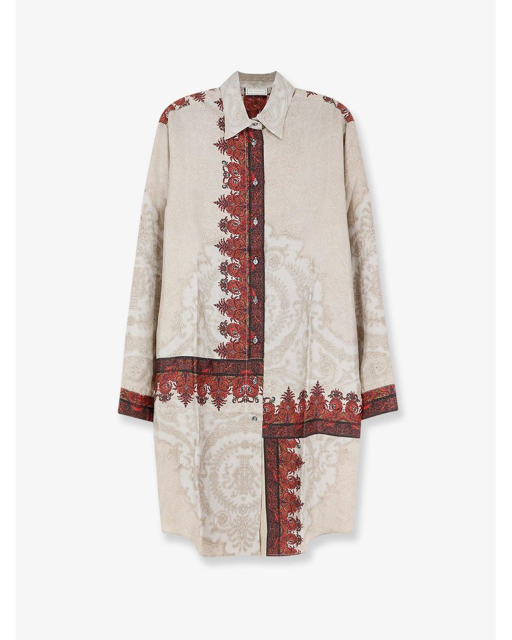 Pierre Louis Mascia Natural Silk Chemisier Dress