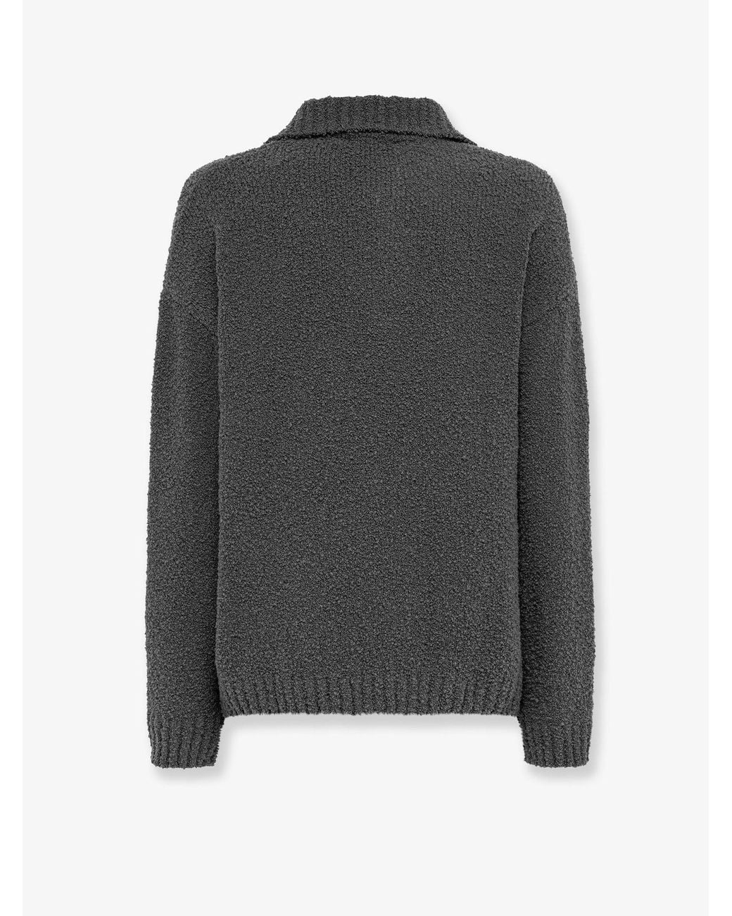 Laneus Black Bouclè Texture Sweater for men