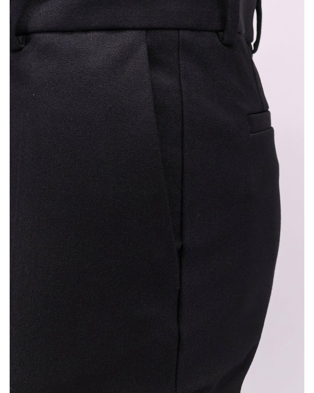 Joseph Black Stretch Viscose And Cotton Trousers