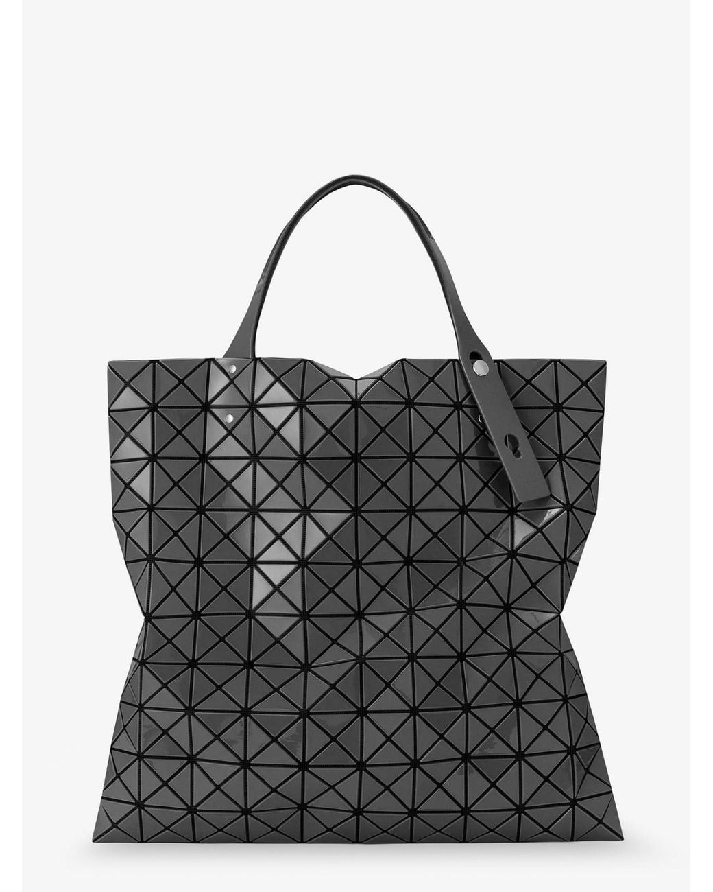 Issey Miyake Black Prism Gloss Shoulder Bag With Triangular Pattern
