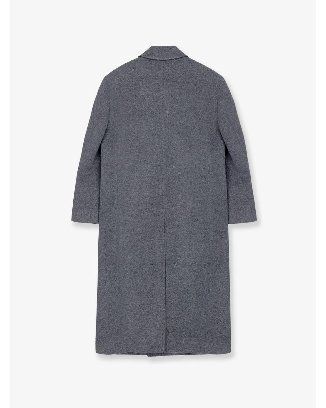 DUNST Blue Wool And Cashmere Blend Double-Breasted Coat