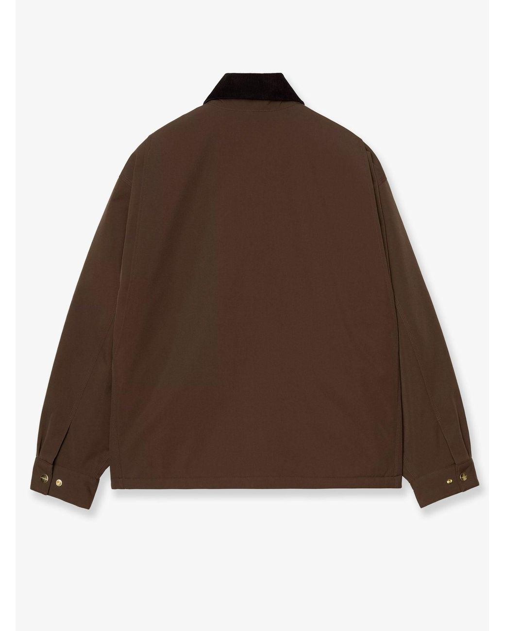 Carhartt Brown Quentin Nylon Jacket With Embroidered Logo On The Front for men