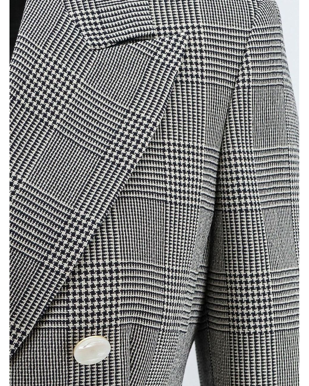 Max Mara Gray Mxmaccordo Double-Breasted Virgin Wool Blazer