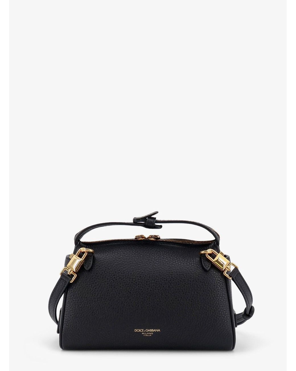 Dolce & Gabbana Black Vittoria Leather Handbag