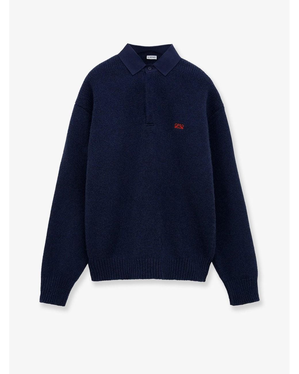 Loewe Blue Wool Sweater for men