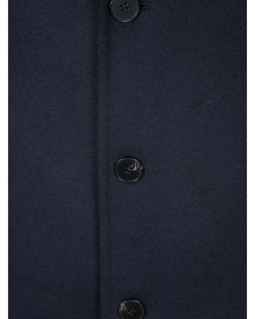 Amaranto Blue Wool And Cashmere Blend Coat for men