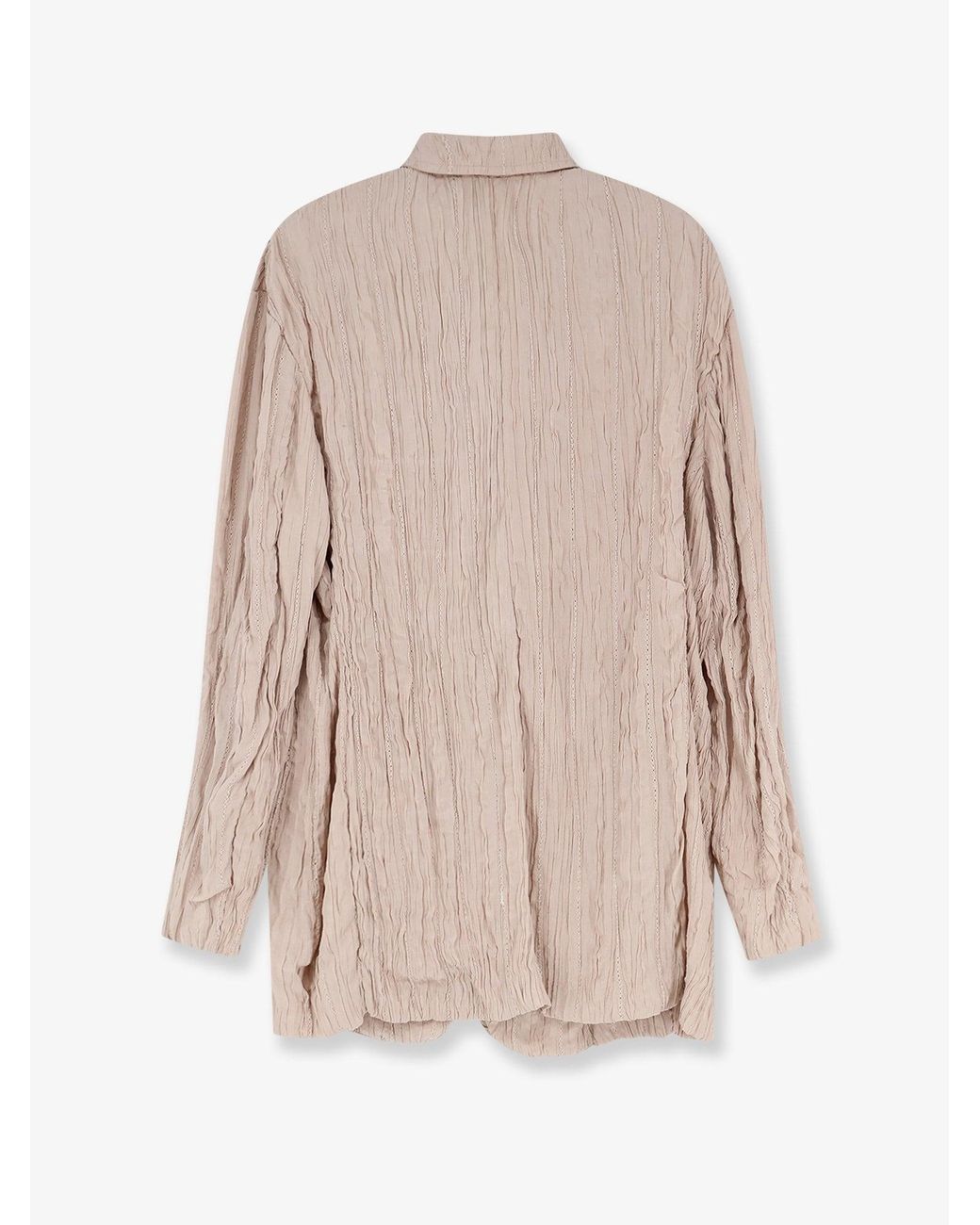 Alysi Natural Wrinkled Viscose Blazer