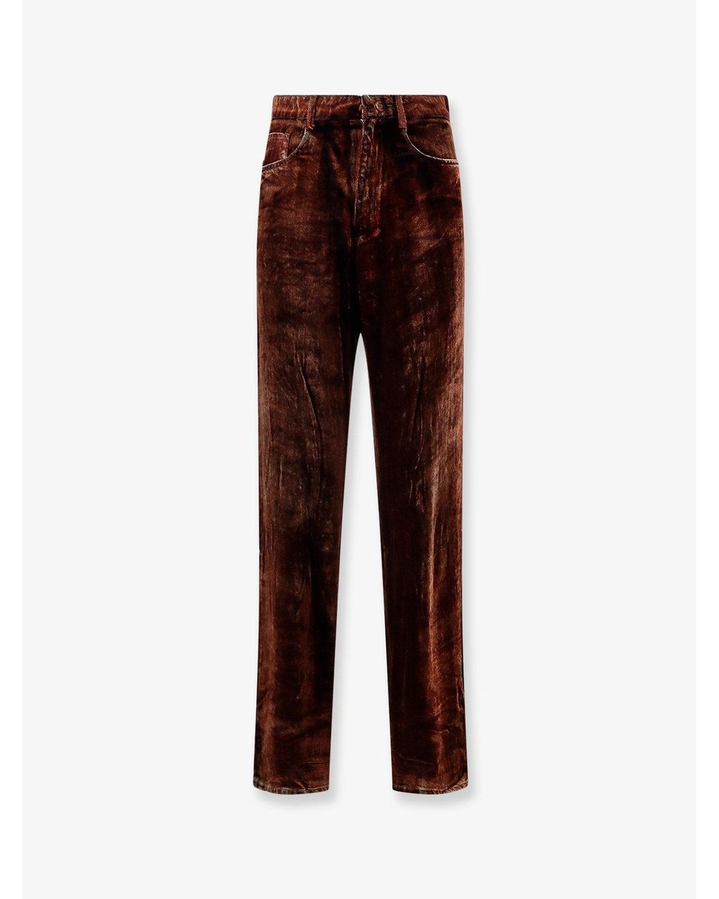 Pierre Louis Mascia Brown Kandox Iridiscent Chenille Trousers
