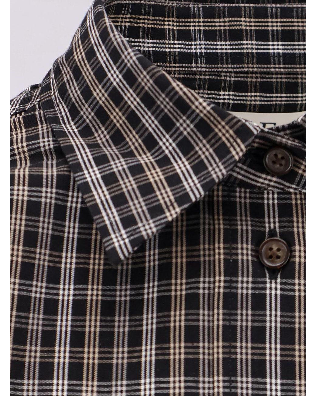 Rohe Gray Cotton Shirt With Check Pattern