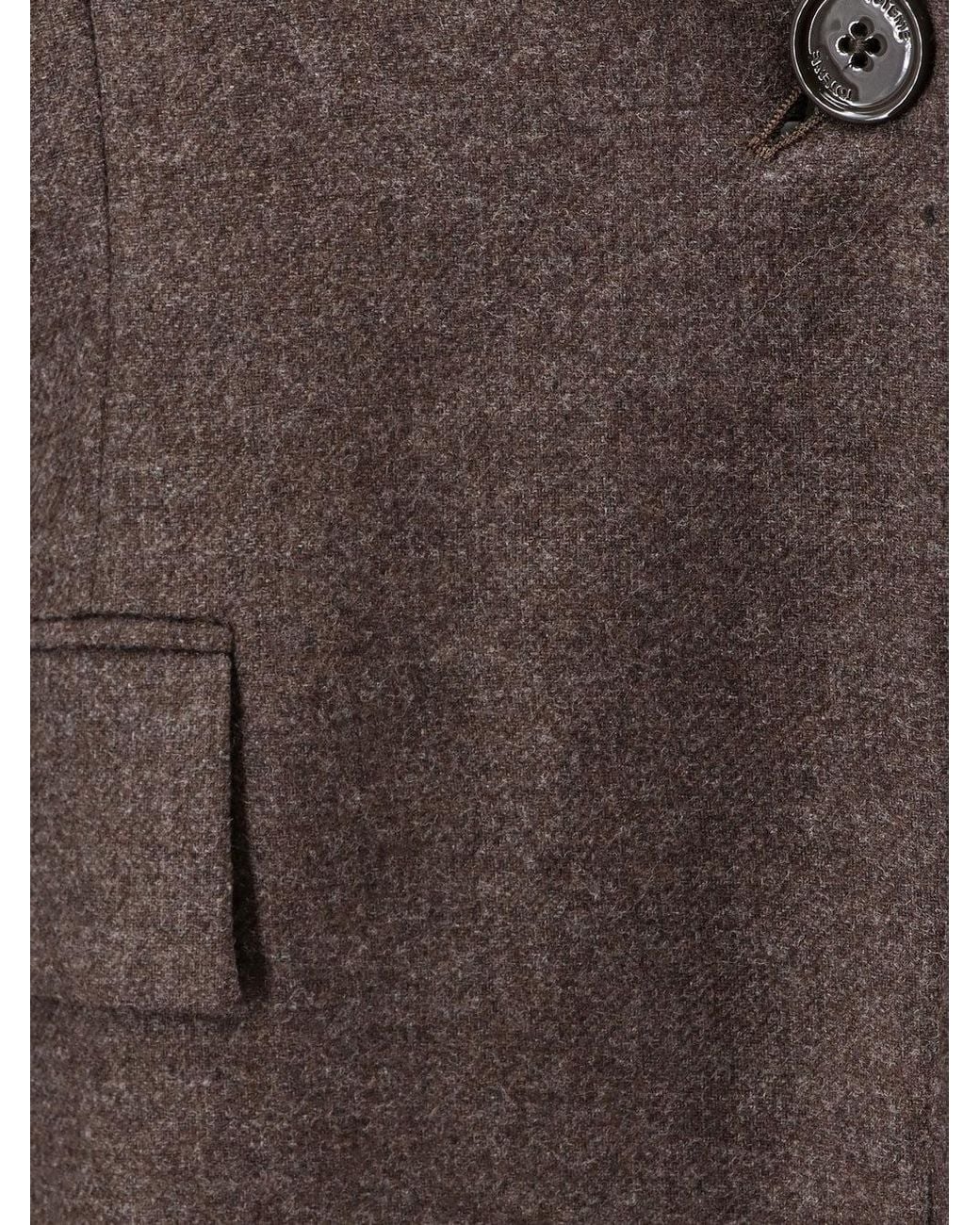 Totême Brown Scarf Lapel Viscose And Wool Blazer
