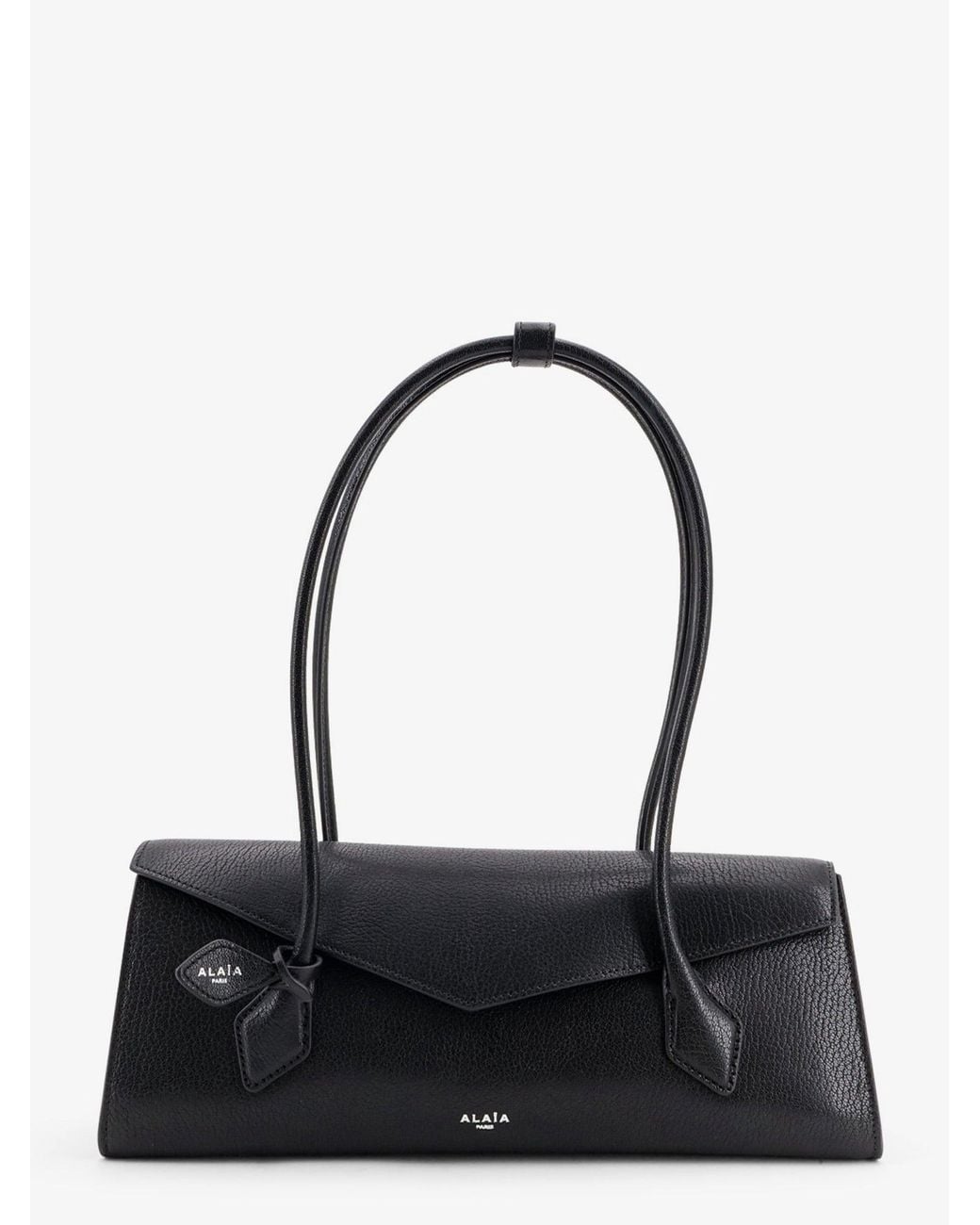 Alaïa Black Le Teckel Flap Leather Handbag