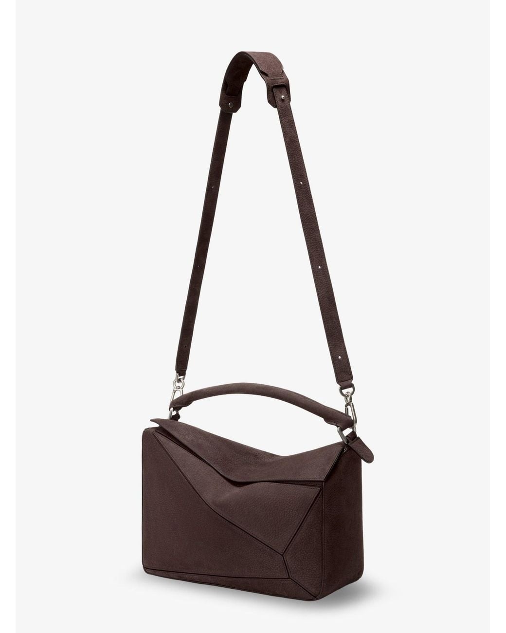 Loewe Brown Puzzle Large Nubuck Bag for men