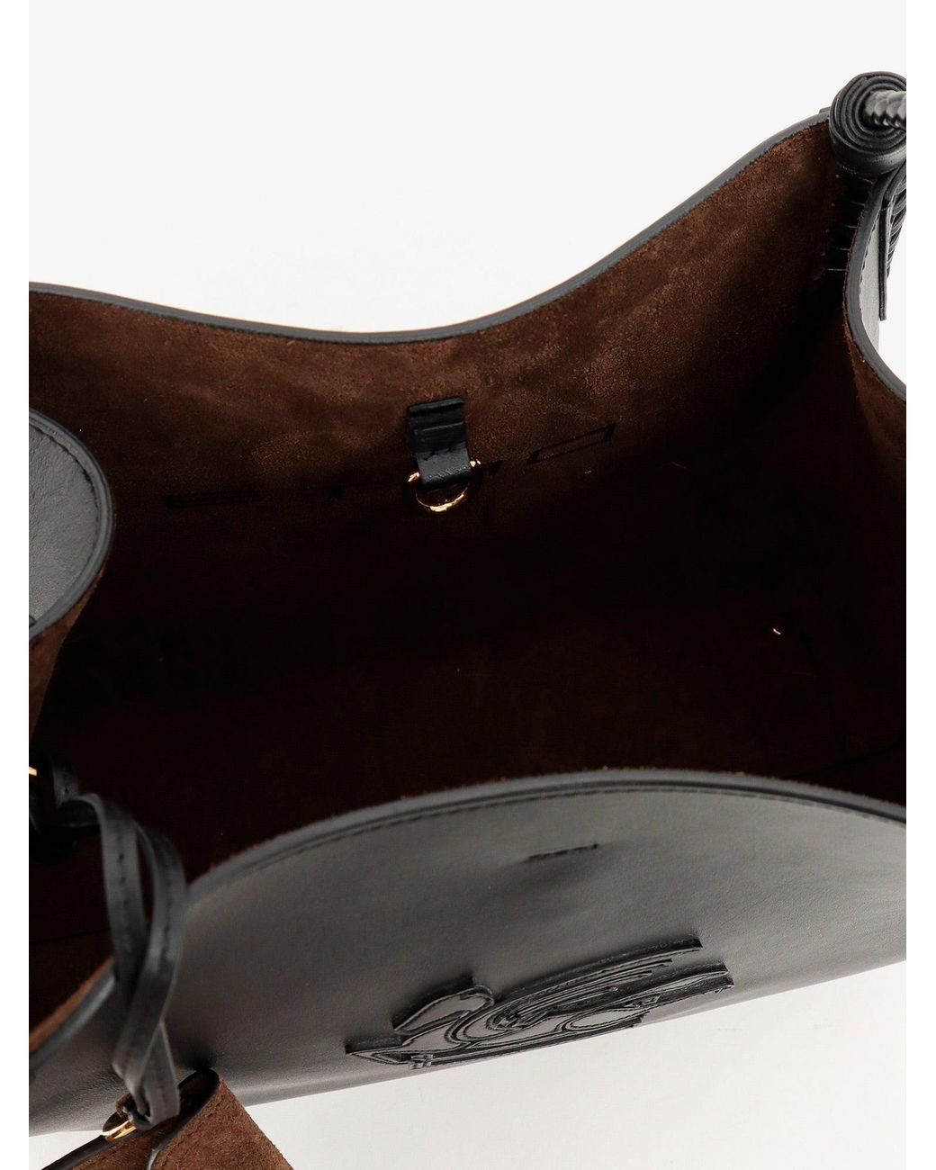 Etro Black Libra Leather Shopping Bag