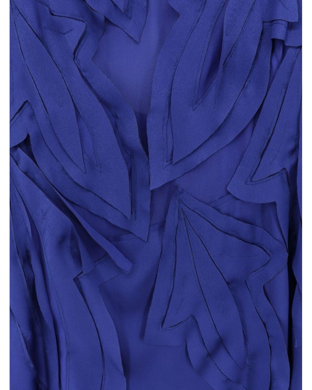 Alberta Ferretti Blue Satin Long Dress