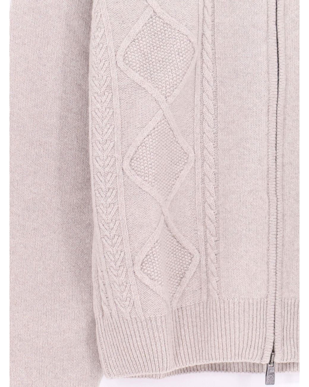 Corneliani Pink Wool And Cashmere Full-Zip Cardigan for men