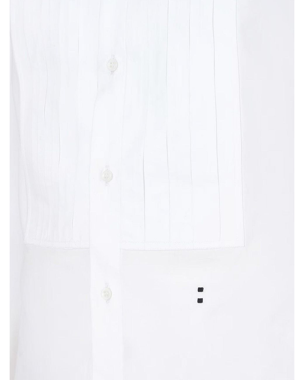 Fendi White Slim Fit Poplin Shirt for men