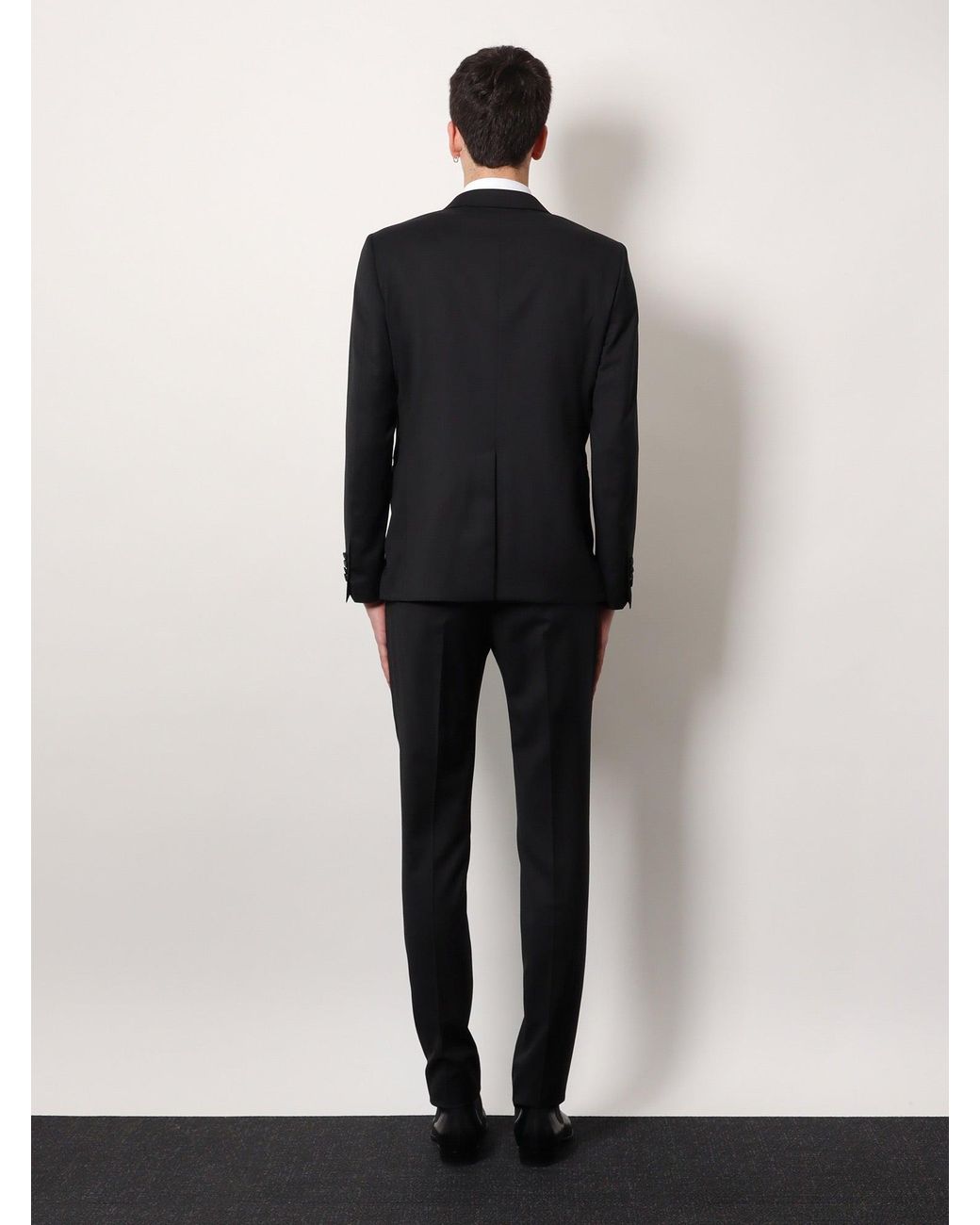 Tagliatore Blue Virgin Wool Tuxedo With Iconic Brooch for men