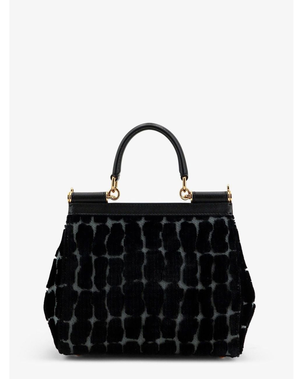 Dolce & Gabbana Black Dolce & Gabbana Sicily Velvet Handbag