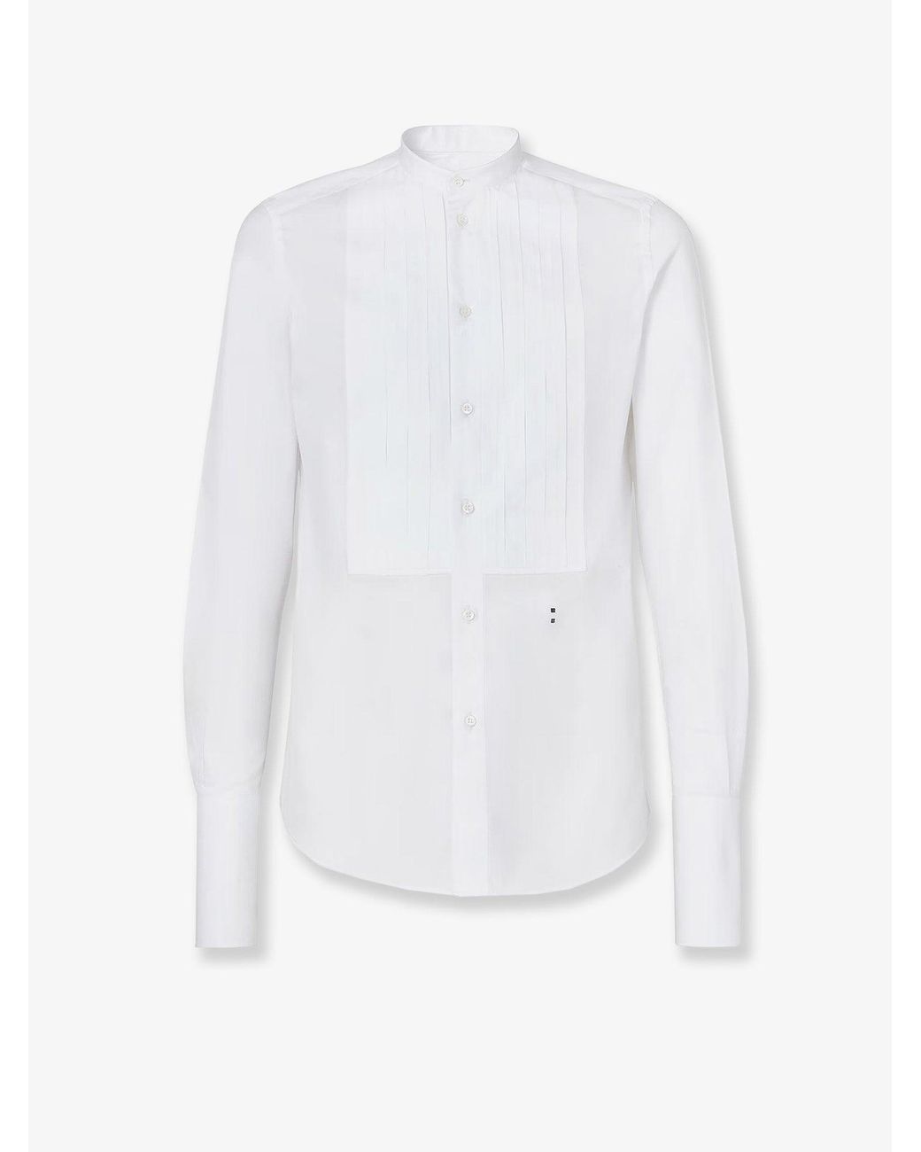 Fendi White Slim Fit Poplin Shirt for men