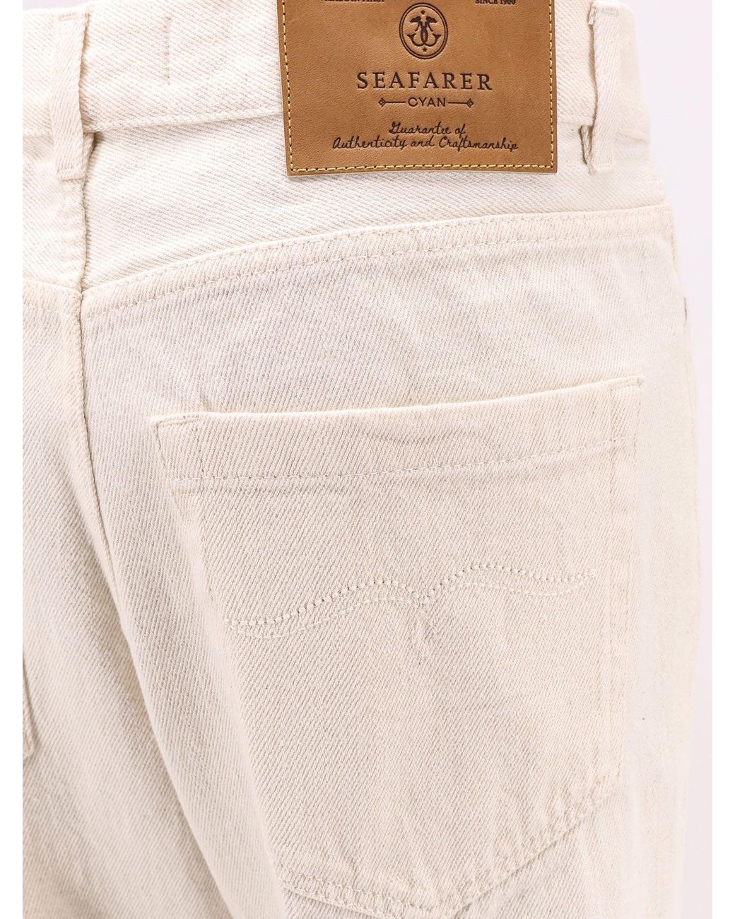 Seafarer White Cotton Trousers