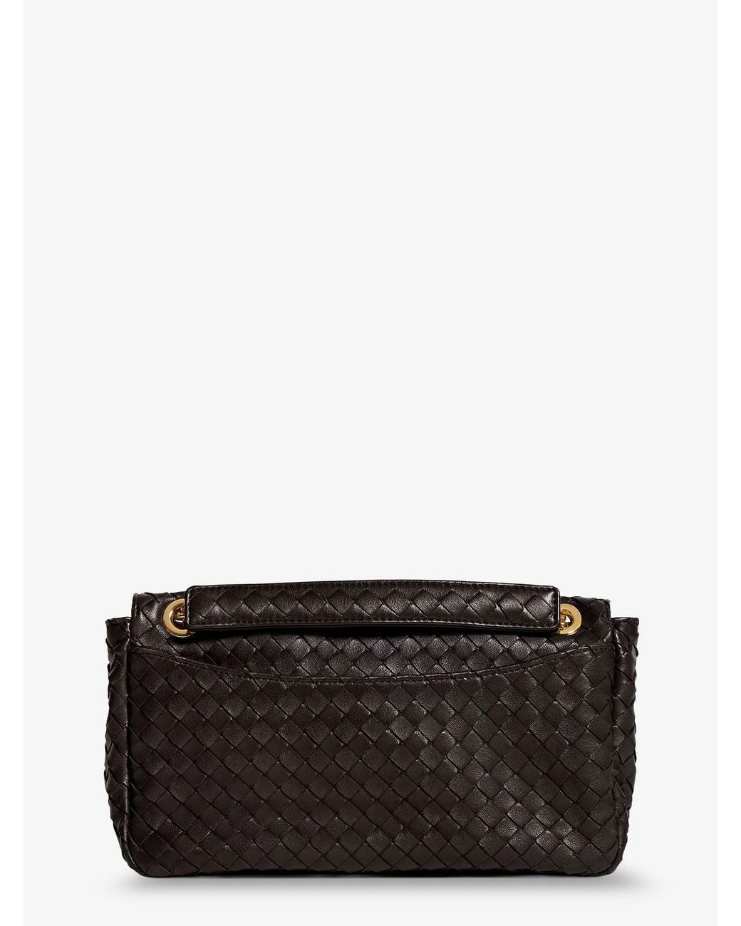 Bottega Veneta Black Madison Leather Crossbody Bag With Intrecciato Motif