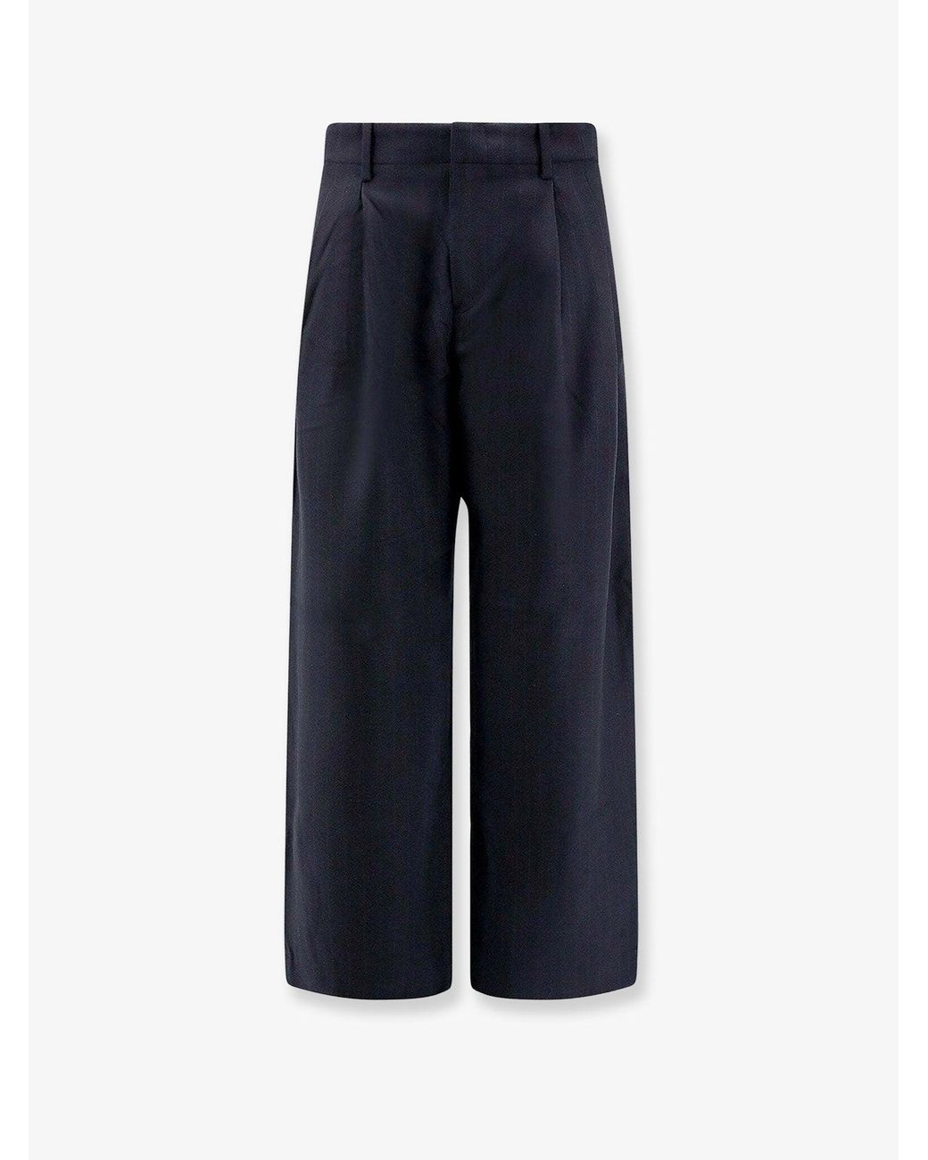 TONYWACK Blue Loose Fit Cotton Trousers for men