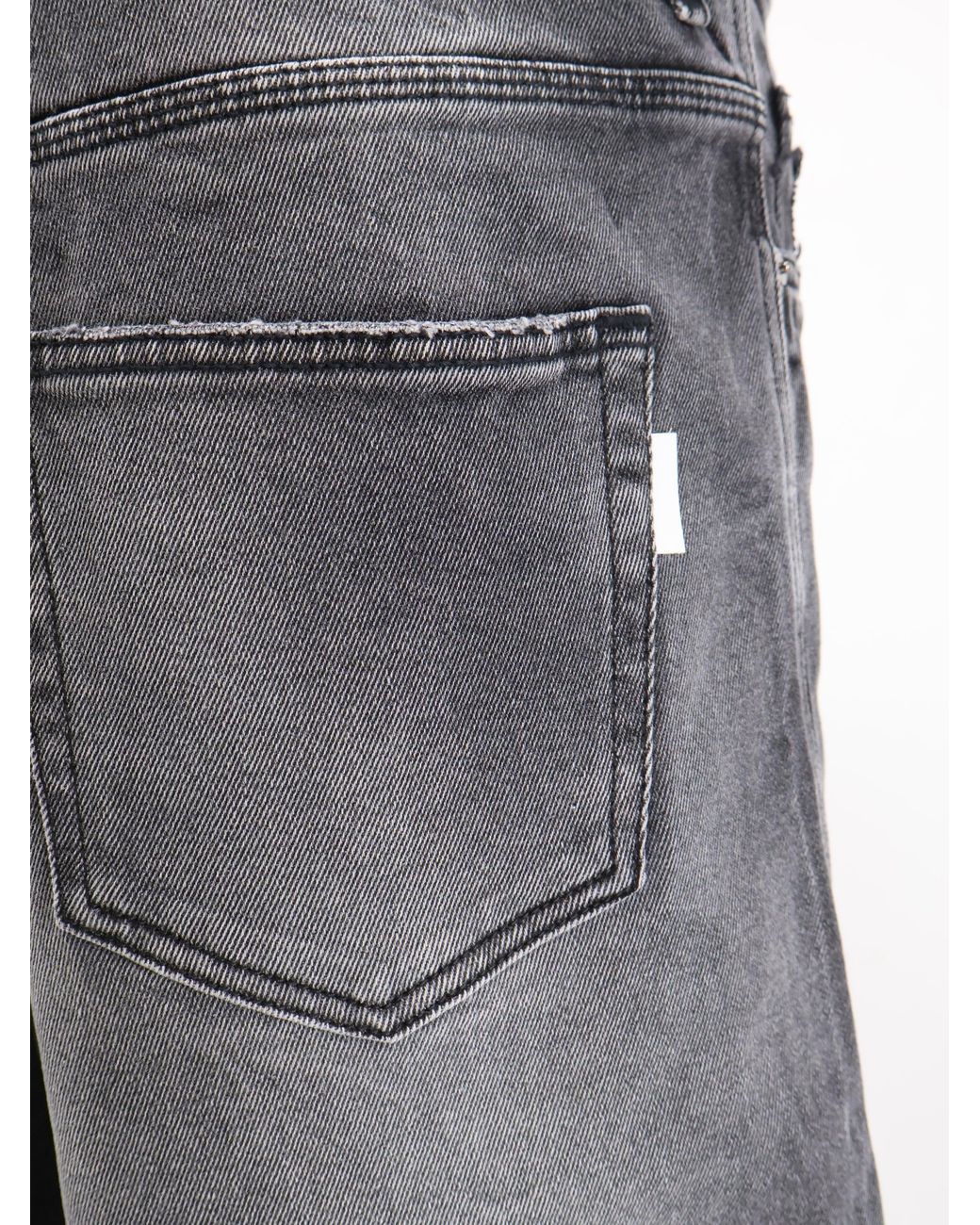 NUMERI 123456789 Gray Denim Trousers for men
