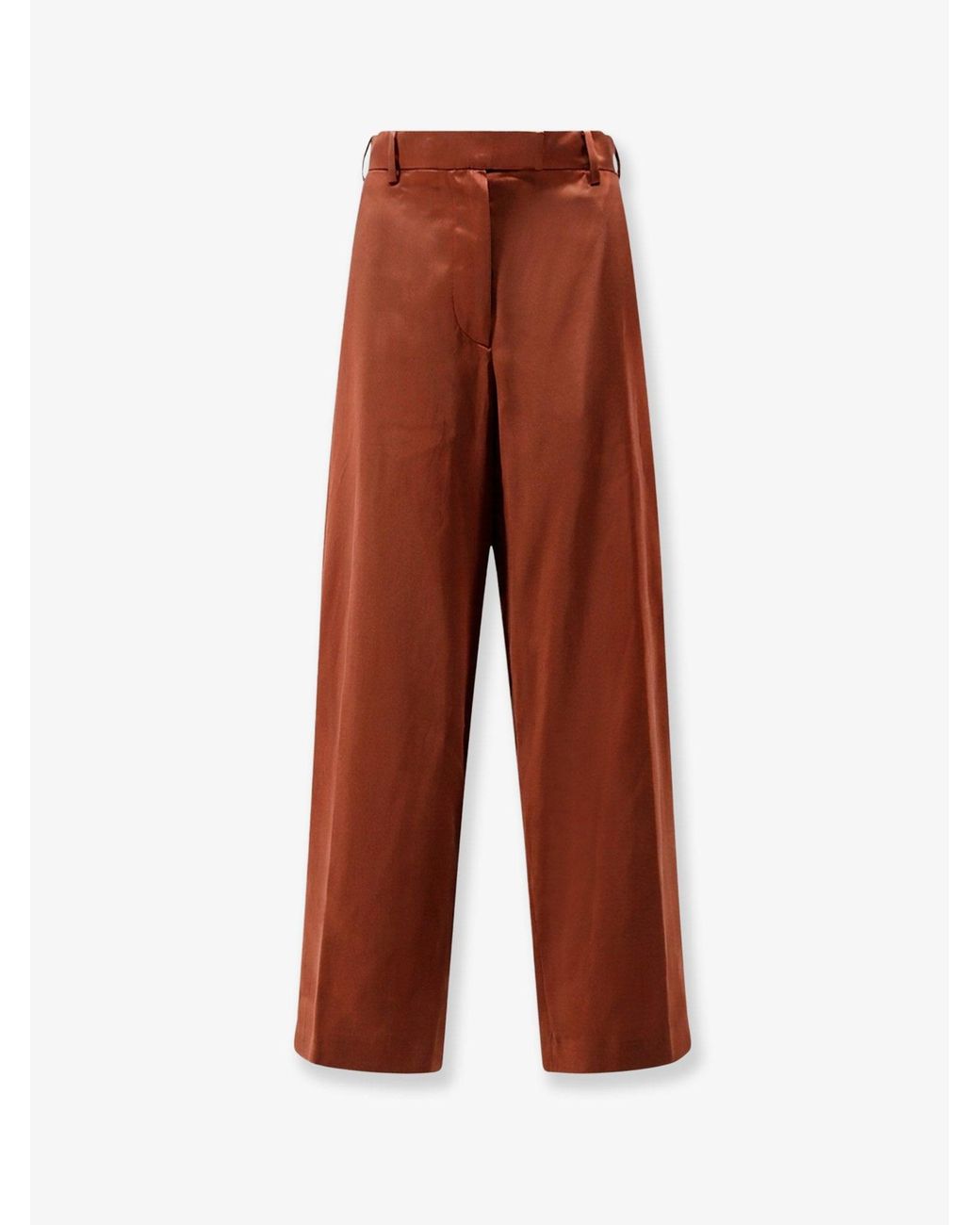 Dries Van Noten Brown Viscose Blend Trousers