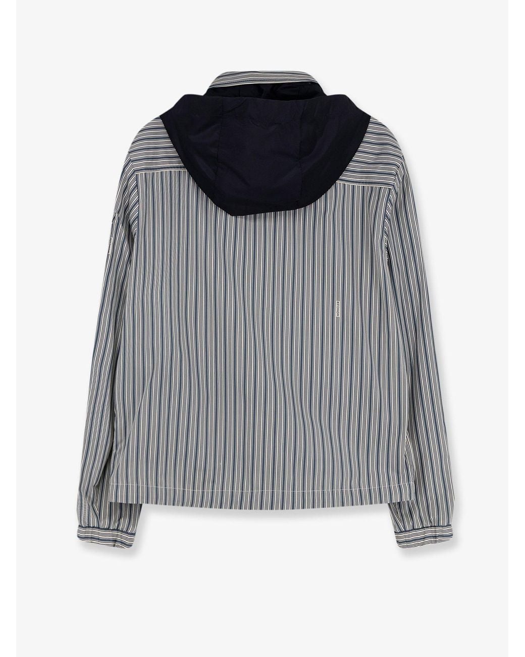 Moncler Gray Havas Striped Cotton Jacket for men